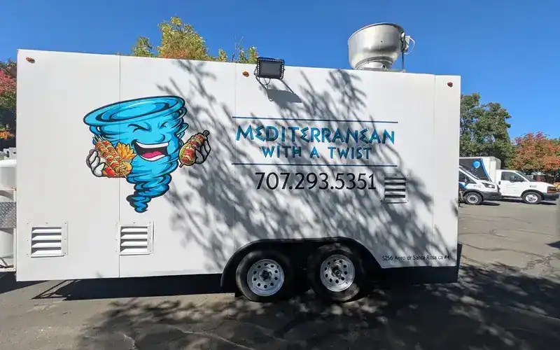 brand promotion printed into a vehicle graphics 